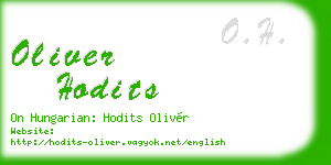 oliver hodits business card